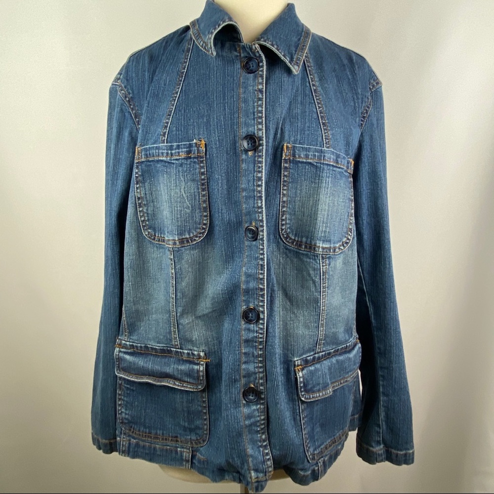 St. John's Bay Denim Jean Jacket 2X